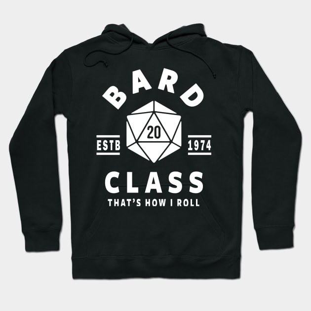 BARD CLASS, DUNGEON GAME MASTER DRAGONS DICE GAME DND D20 D&D DM Hoodie by Tshirt Samurai